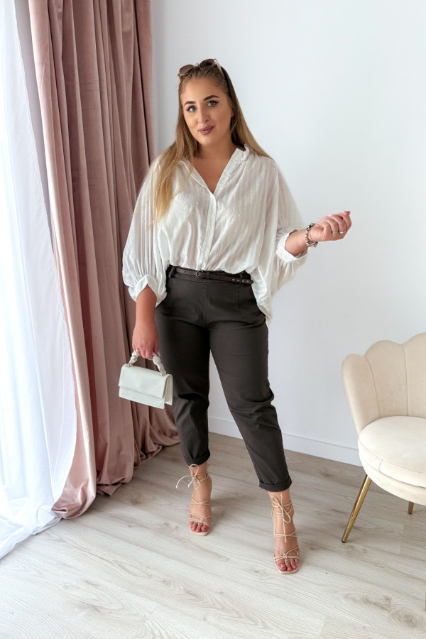 Spodnie mom-fit Maya - czekolada