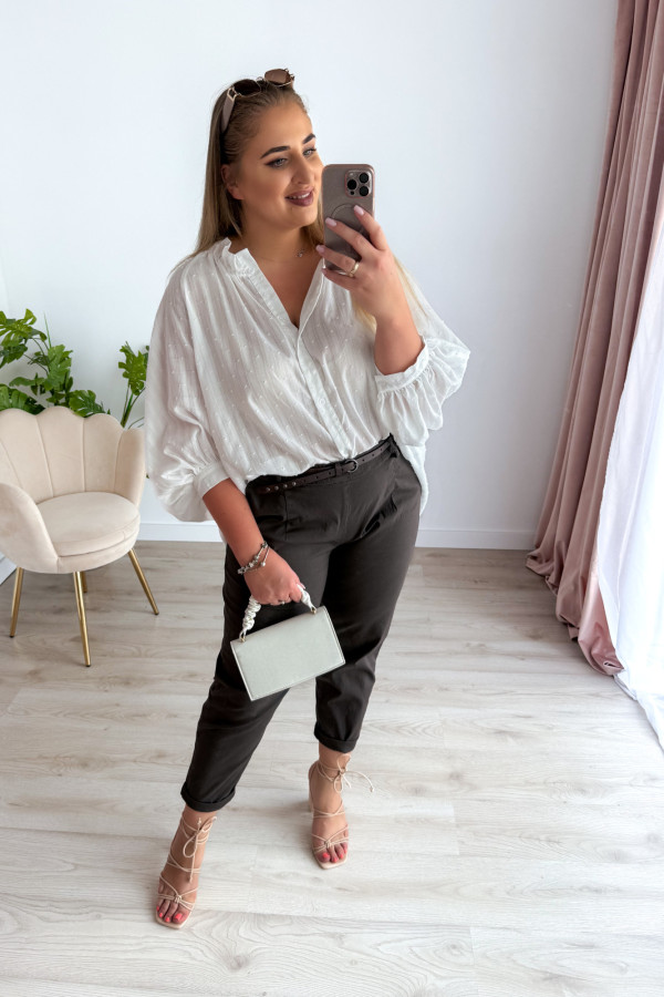 Spodnie mom-fit Maya - czekolada 7