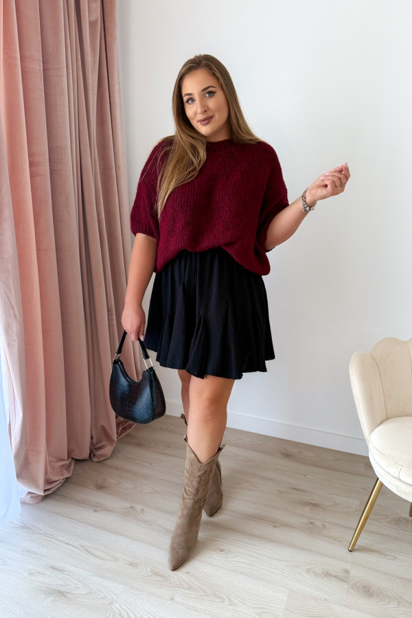 Sweter oversize Seline - bordo 1