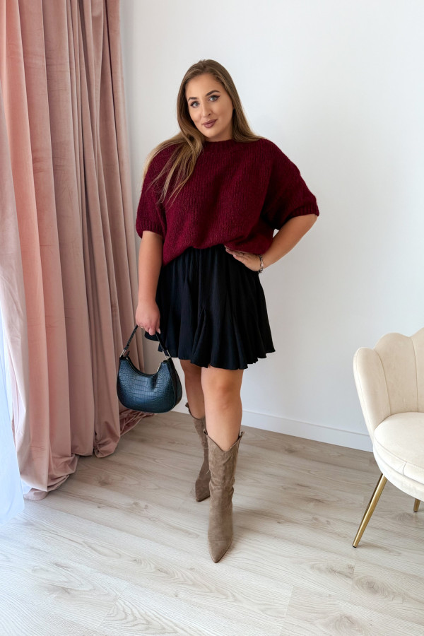 Sweter oversize Seline - bordo 2