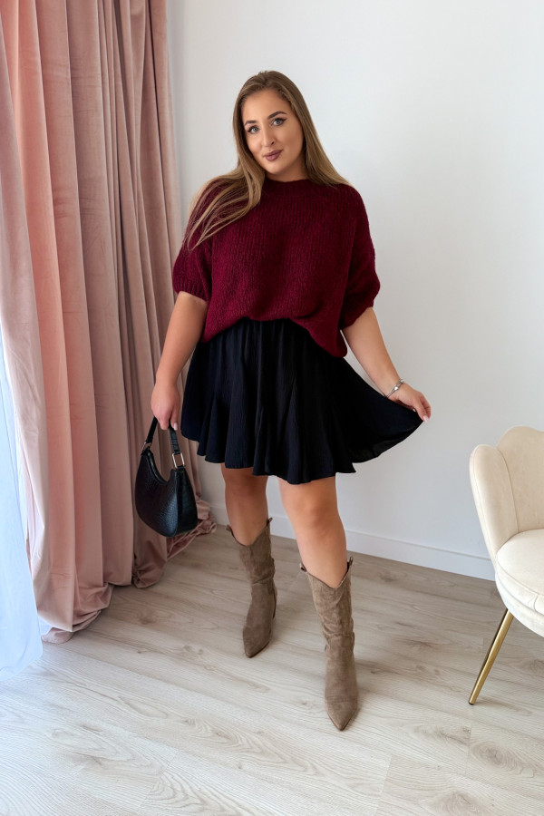 Sweter oversize Seline - bordo 3
