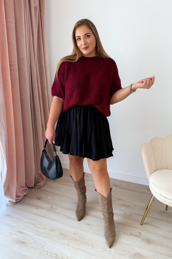 Sweter oversize Seline - bordo