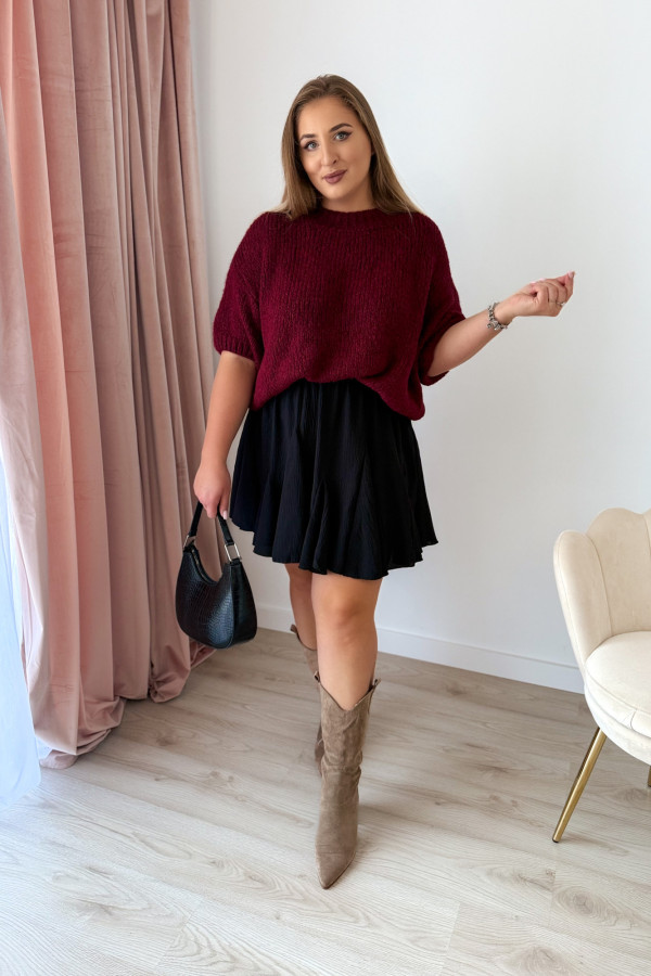 Sweter oversize Seline - bordo 4