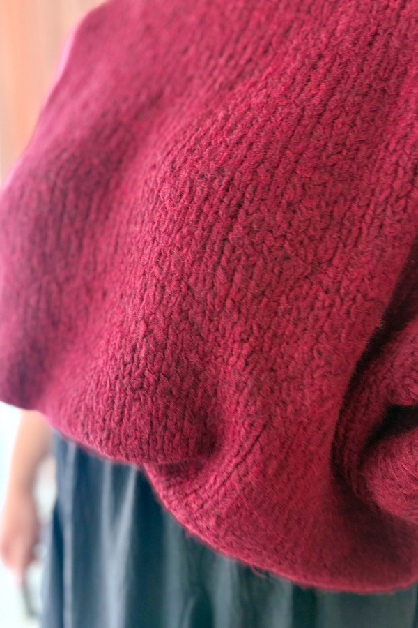 Sweter oversize Seline - bordo 5