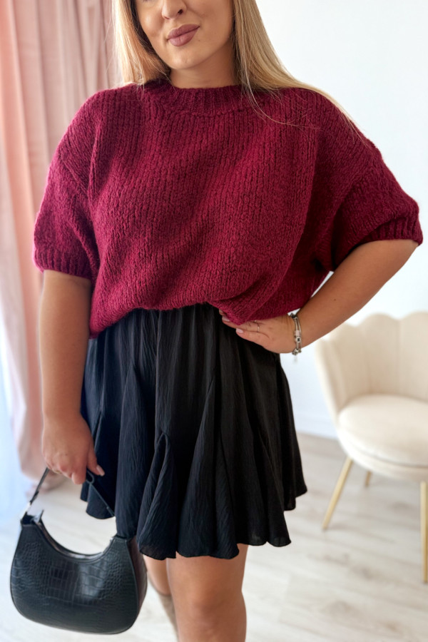 Sweter oversize Seline - bordo 6