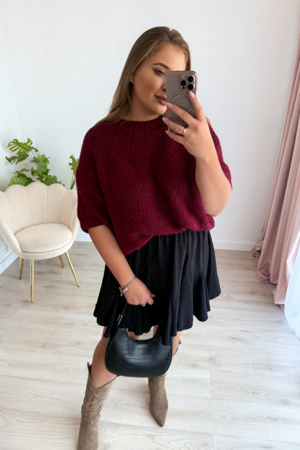 Sweter oversize Seline - bordo 7
