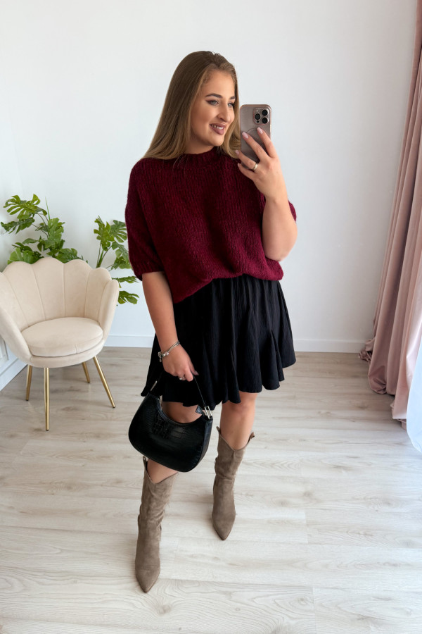 Sweter oversize Seline - bordo 8