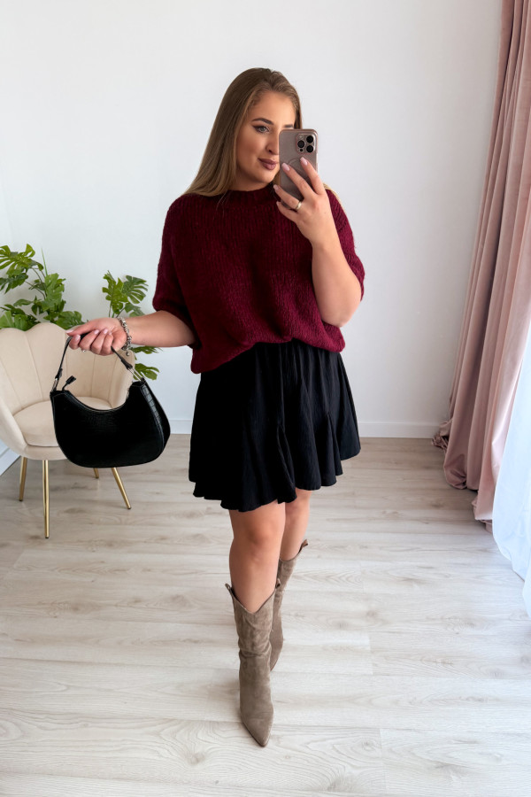 Sweter oversize Seline - bordo 9