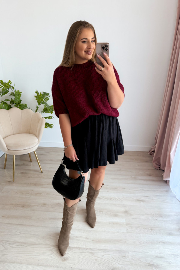Sweter oversize Seline - bordo 10