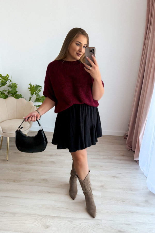 Sweter oversize Seline - bordo 11