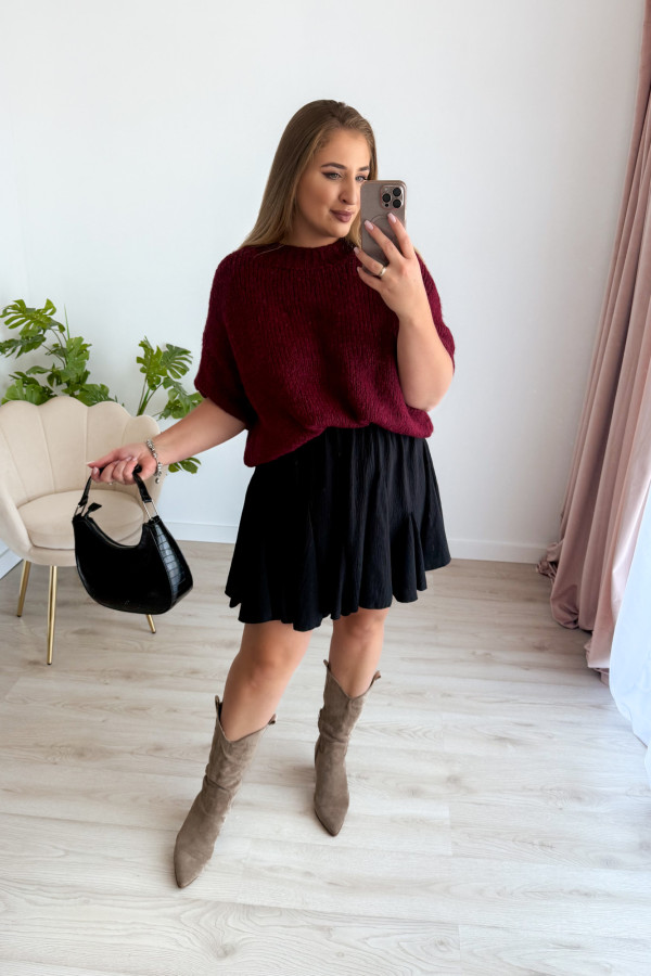 Sweter oversize Seline - bordo 12