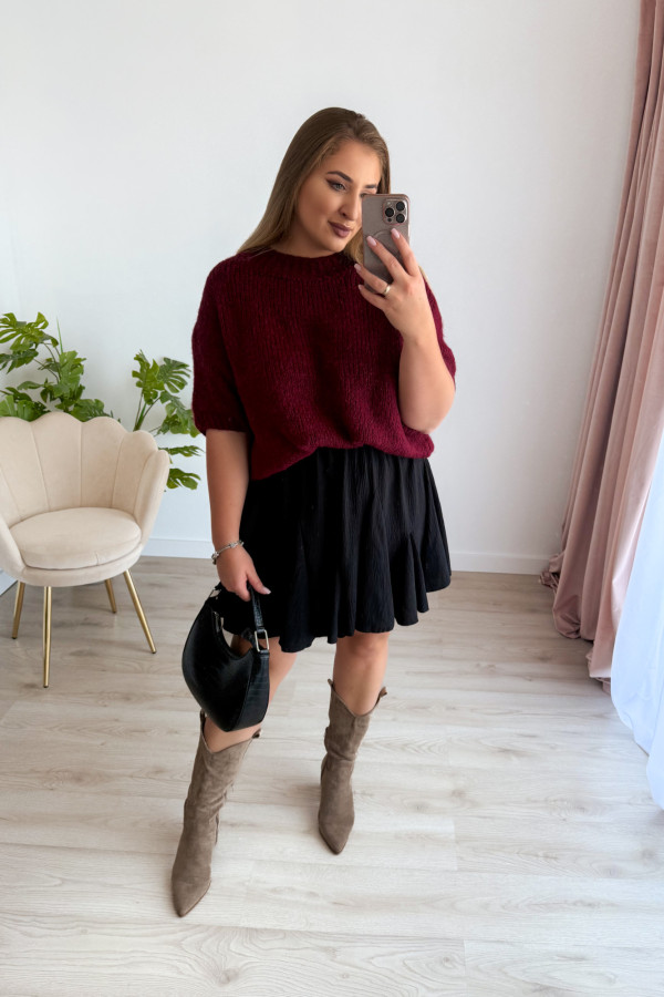 Sweter oversize Seline - bordo 14