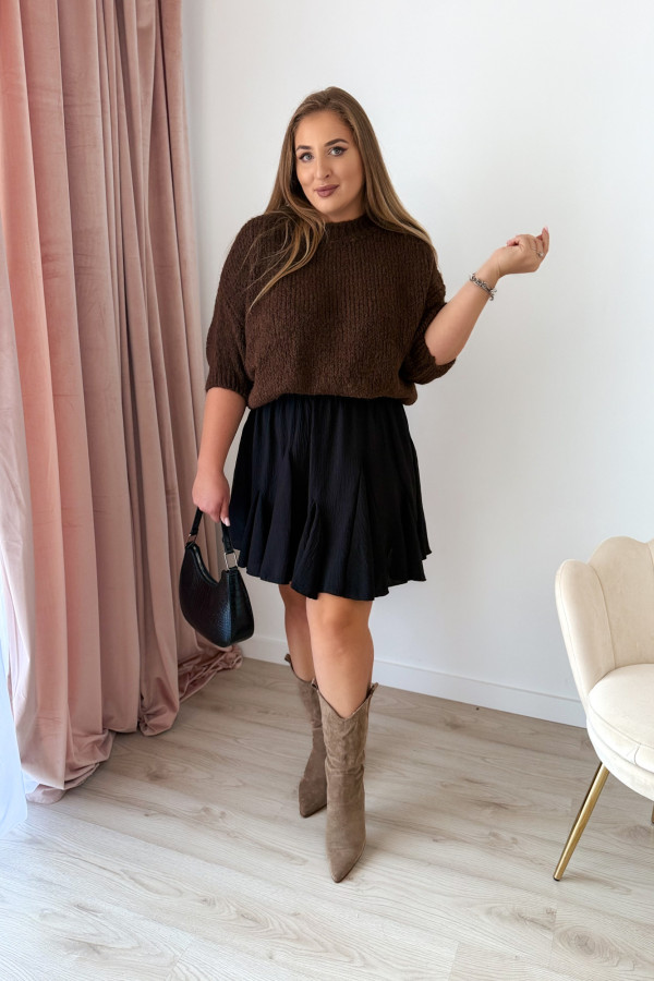 Sweter oversize Seline - czekolada 1