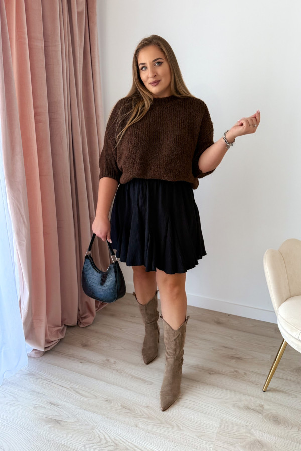 Sweter oversize Seline - czekolada 2