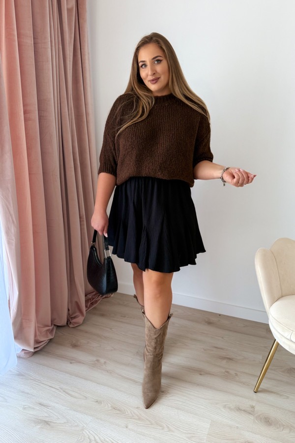 Sweter oversize Seline - czekolada 3