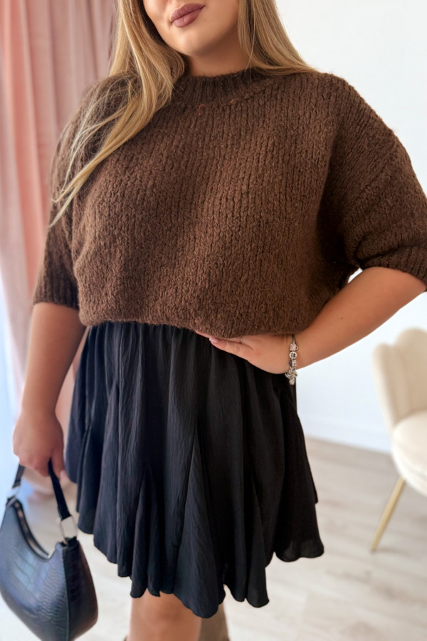 Sweter oversize Seline - czekolada 4