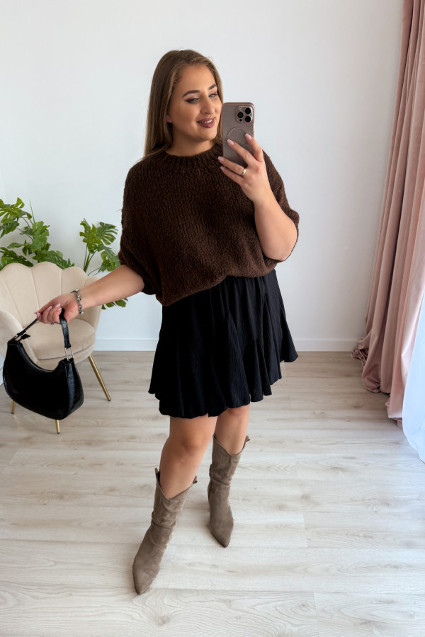 Sweter oversize Seline - czekolada 5