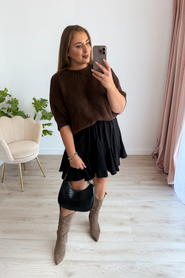 Sweter oversize Seline - czekolada 6