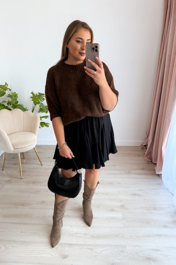 Sweter oversize Seline - czekolada 7