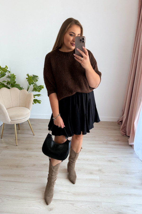 Sweter oversize Seline - czekolada 9