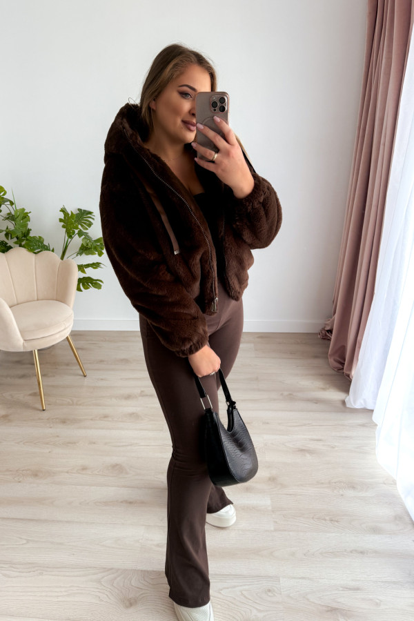 Kurtka misiek na zasuwak Bunny - czekolada 2