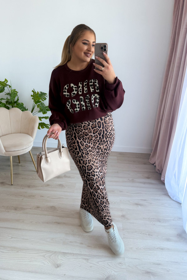 Spódnica maxi w panterkę Vogue 1