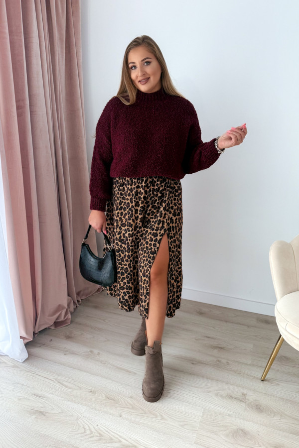 Sweterek bukla oversize Valentina - bordo 2
