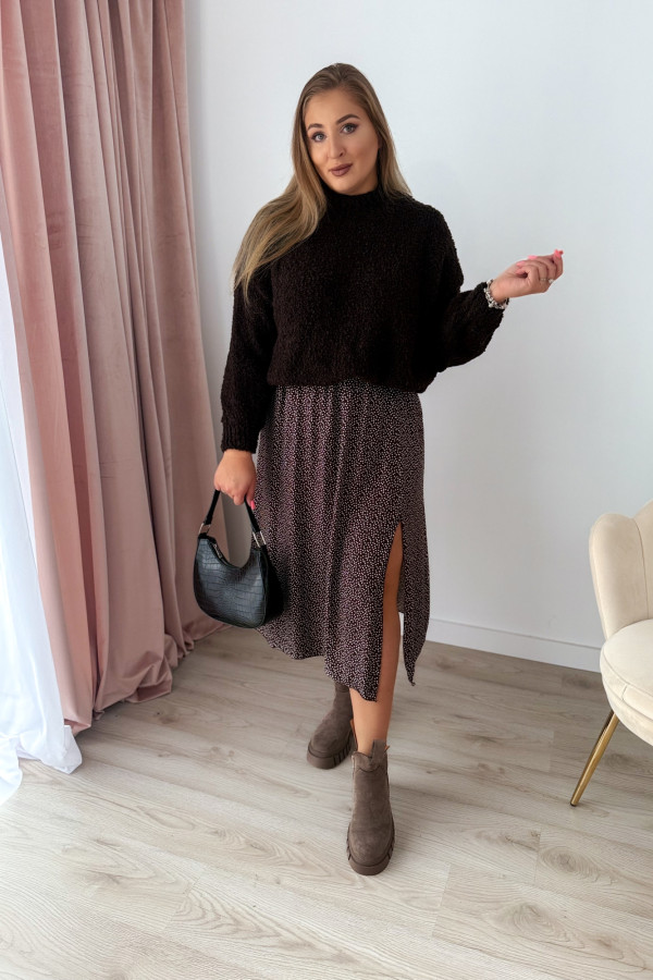 Sweterek bukla oversize Valentina - czekolada 5