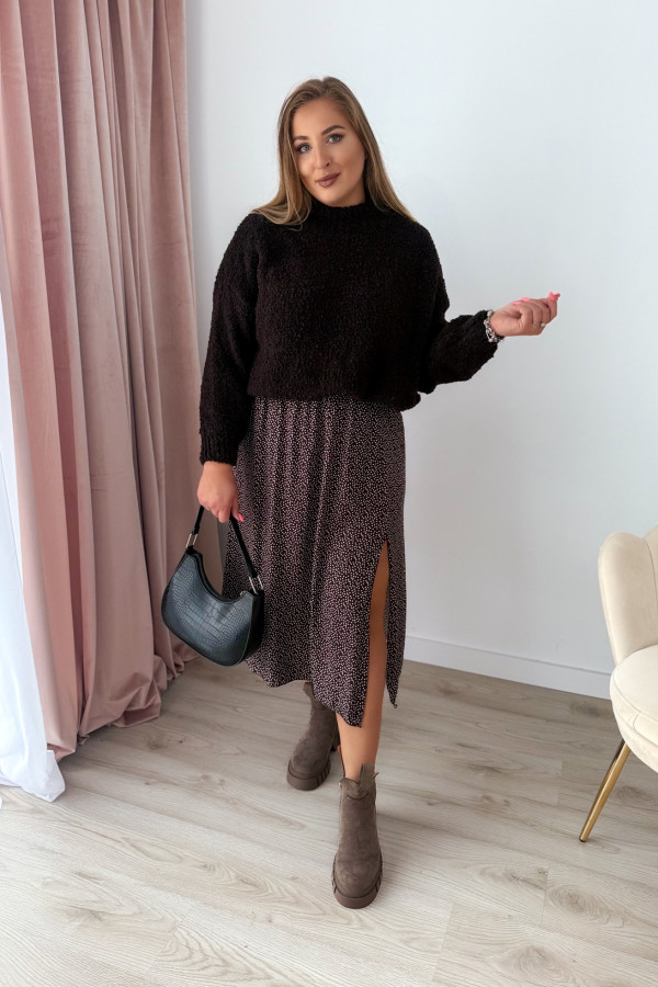 Sweterek bukla oversize Valentina - czekolada 7