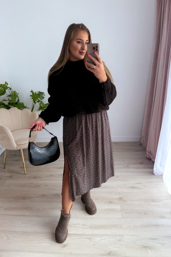Sweterek bukla oversize Valentina - czekolada 10