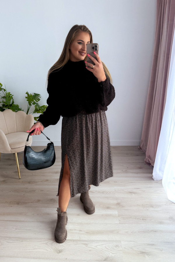 Sweterek bukla oversize Valentina - czekolada 12