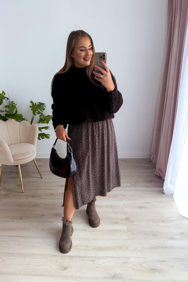 Sweterek bukla oversize Valentina - czekolada 15