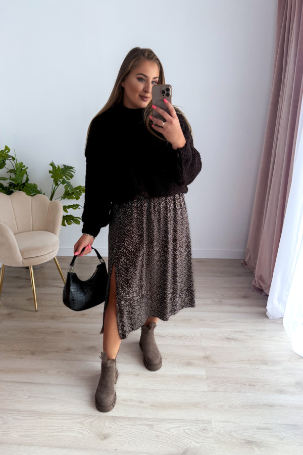 Sweterek bukla oversize Valentina - czekolada 16