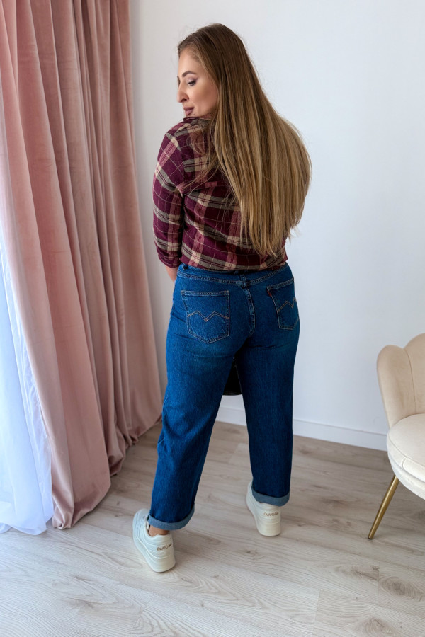 Spodnie jeansowe balloon Message - ciemny jeans 3
