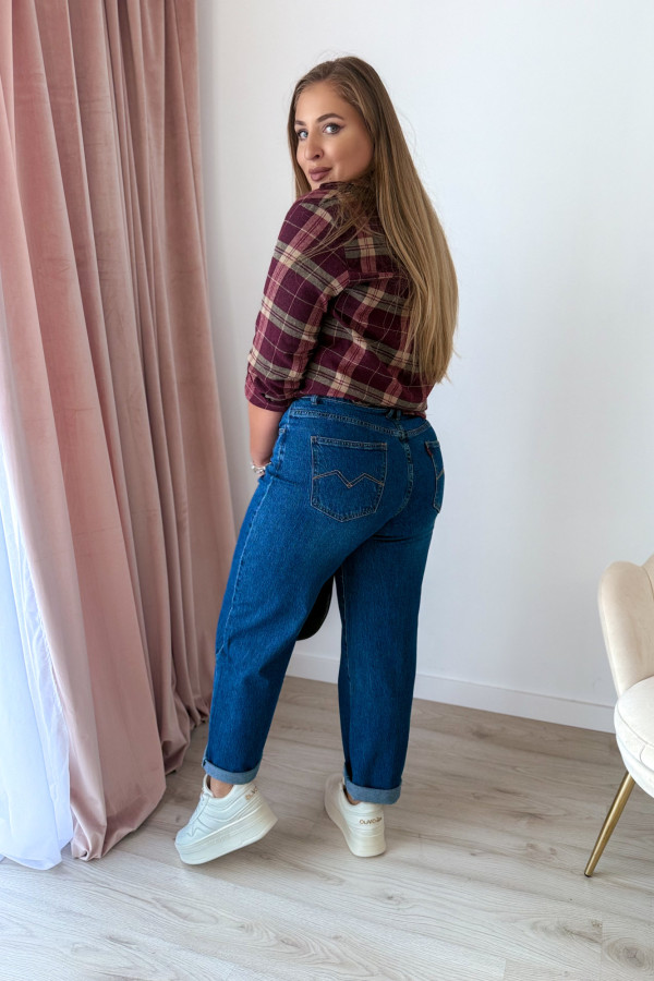 Spodnie jeansowe balloon Message - ciemny jeans 4