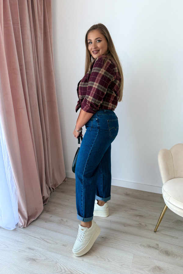 Spodnie jeansowe balloon Message - ciemny jeans