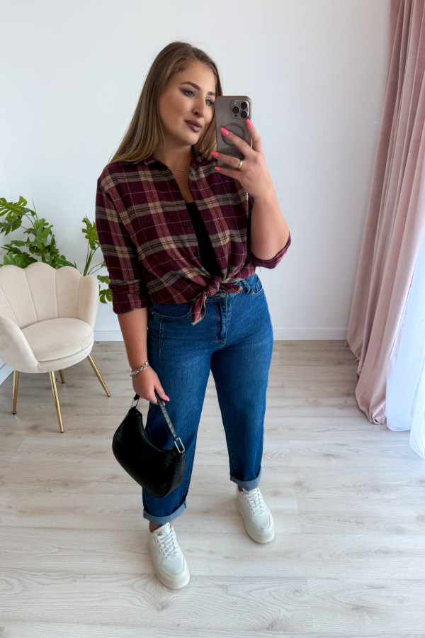 Spodnie jeansowe balloon Message - ciemny jeans 10