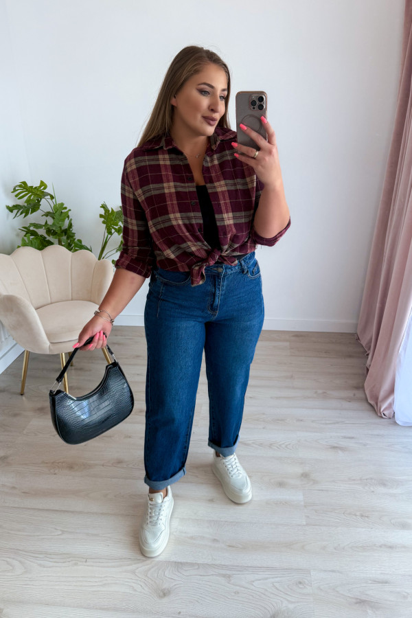 Spodnie jeansowe balloon Message - ciemny jeans 12