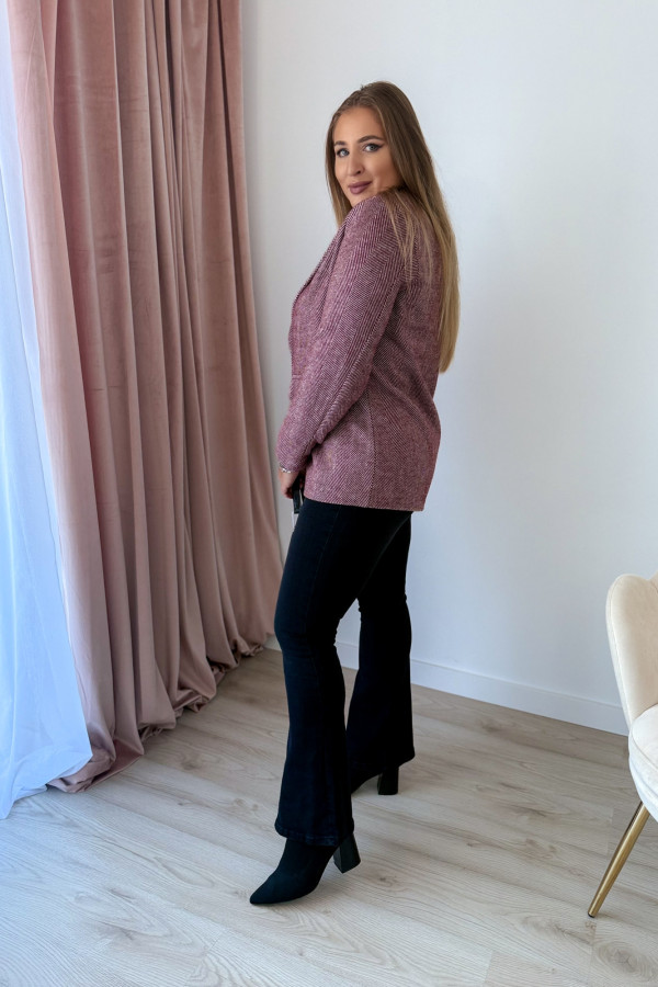 Żakiet w bordową jodełkę Veronique 8