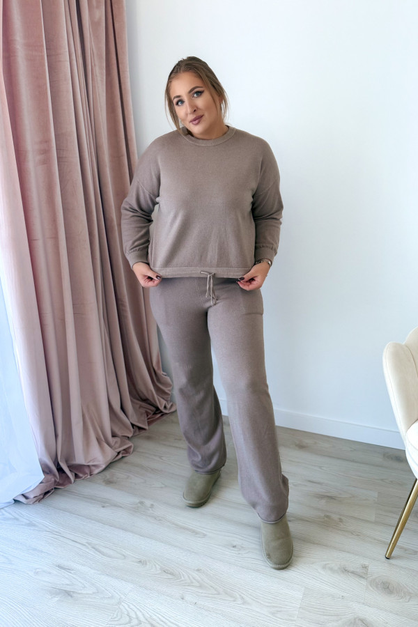Komplet sweterkowy spodnie z szeroką nogawką i bluza Cozy - fango 7