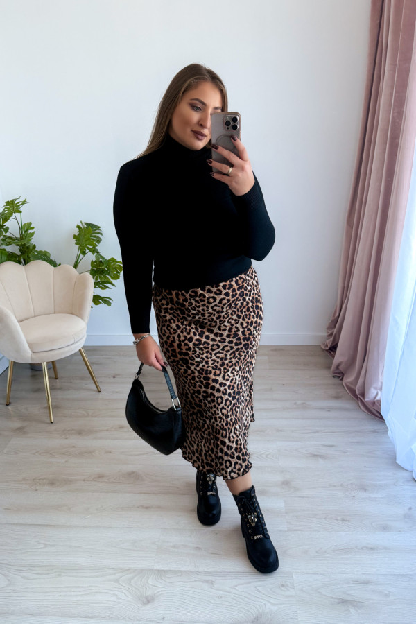 Dopasowany gładki golf Melinda - czarny 12