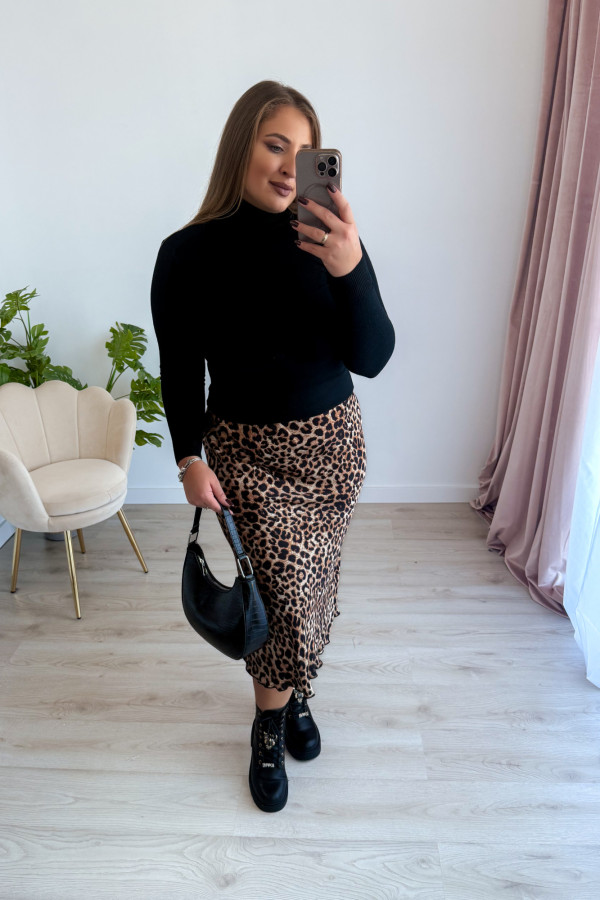 Dopasowany gładki golf Melinda - czarny 9