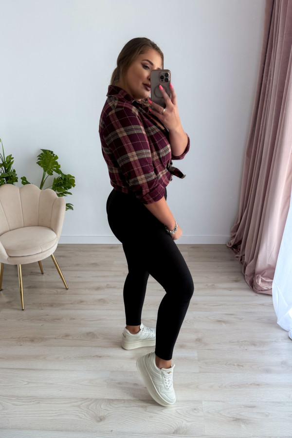 Legginsy czarne gładkie z wysokim stanem Fergie 3