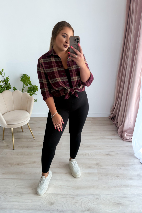 Legginsy czarne gładkie z wysokim stanem Fergie 5