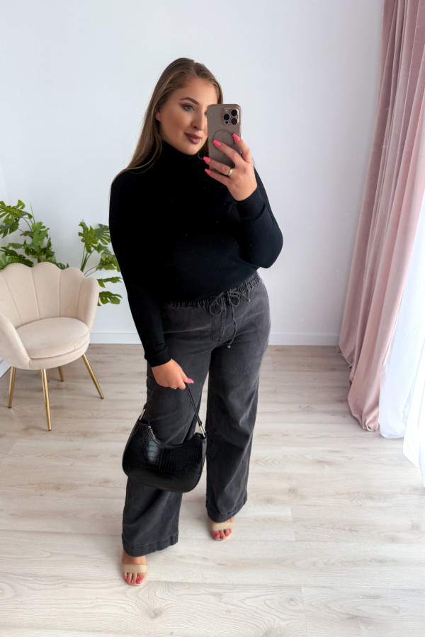 Dopasowany gładki golf Melinda większy standard - czarny 3