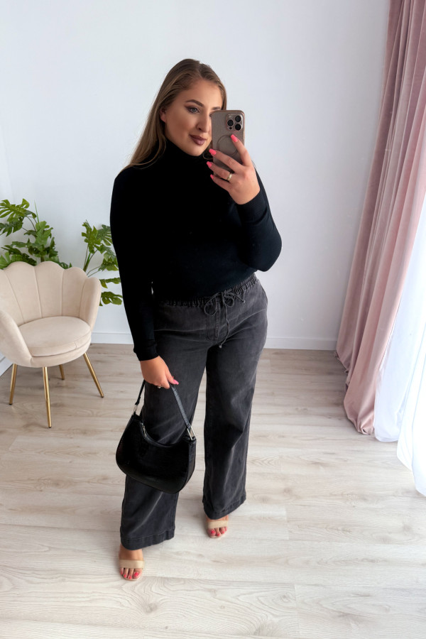 Dopasowany gładki golf Melinda większy standard - czarny 4