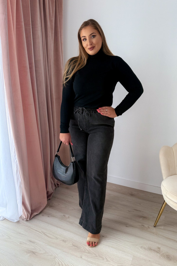 Dopasowany gładki golf Melinda większy standard - czarny 5