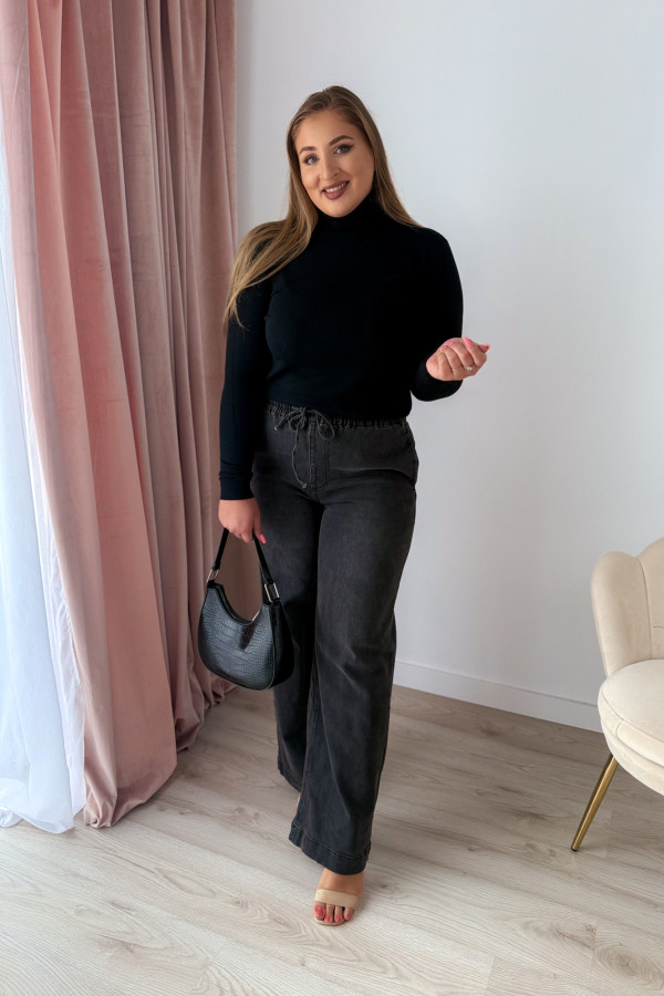 Dopasowany gładki golf Melinda większy standard - czarny 6
