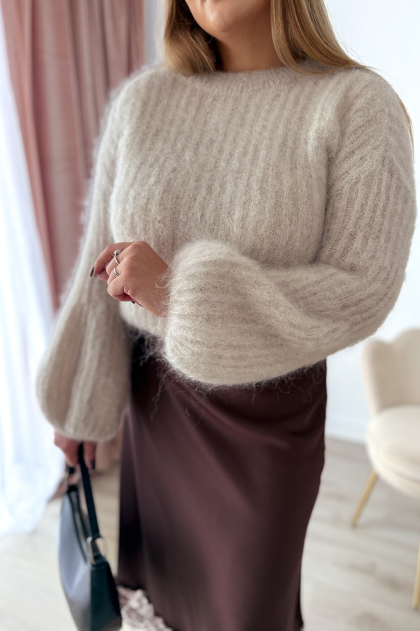 Sweter 81% kid moher Willow - beż 1