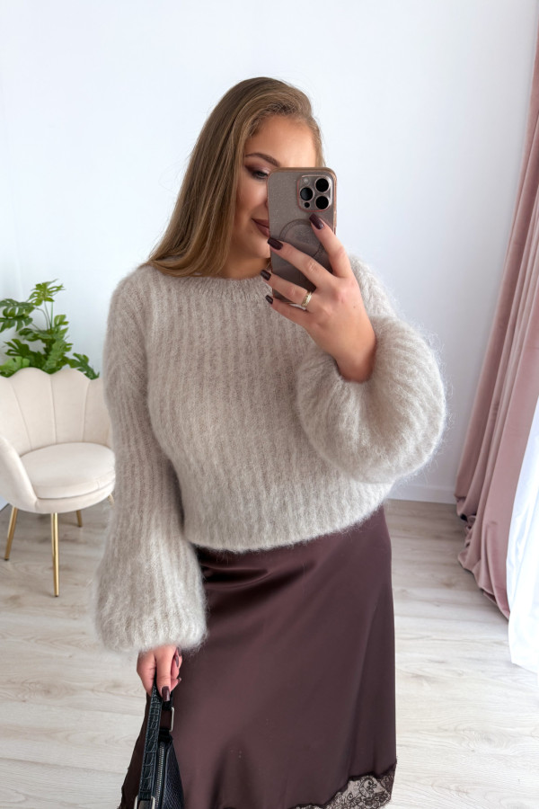 Sweter 81% kid moher Willow - beż 8